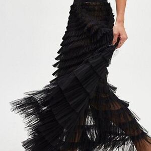 Intimately By Free People Return Of The Ruffle Maxi A Line Skirt.